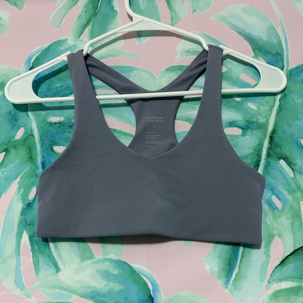 girlfriend collective Float Lola Bra in Sea Glass, size Small